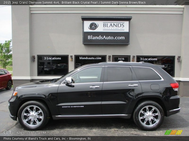 Brilliant Black Crystal Pearl / Summit Dark Sienna Brown/Black 2015 Jeep Grand Cherokee Summit 4x4