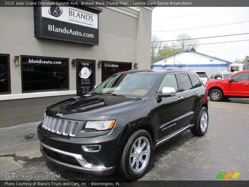 Brilliant Black Crystal Pearl / Summit Dark Sienna Brown/Black 2015 Jeep Grand Cherokee Summit 4x4
