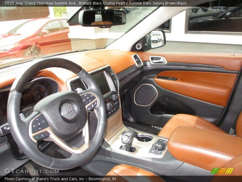 Brilliant Black Crystal Pearl / Summit Dark Sienna Brown/Black 2015 Jeep Grand Cherokee Summit 4x4