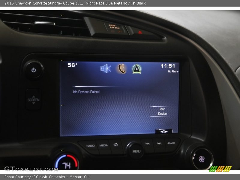 Night Race Blue Metallic / Jet Black 2015 Chevrolet Corvette Stingray Coupe Z51