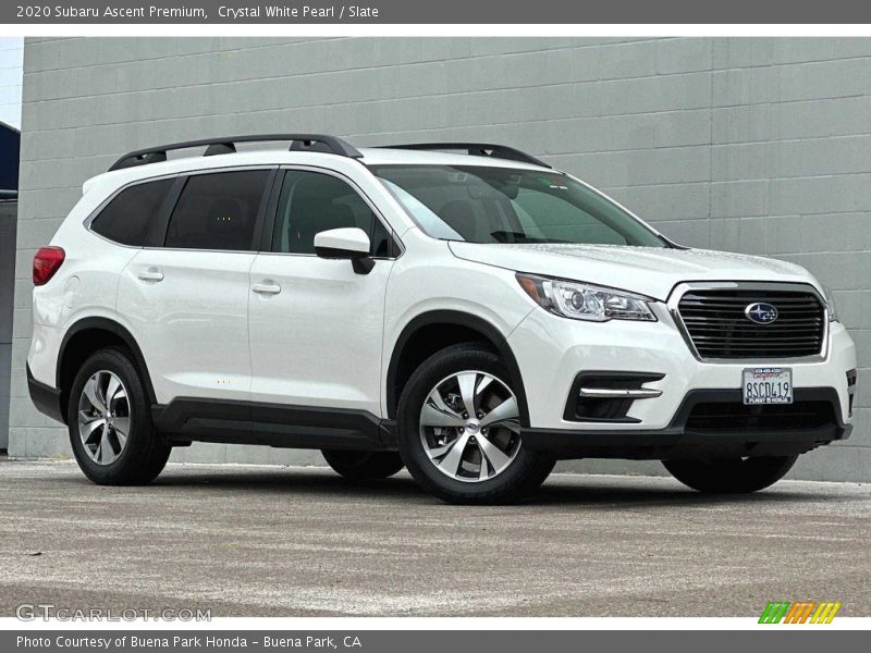 Crystal White Pearl / Slate 2020 Subaru Ascent Premium