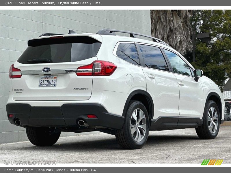 Crystal White Pearl / Slate 2020 Subaru Ascent Premium