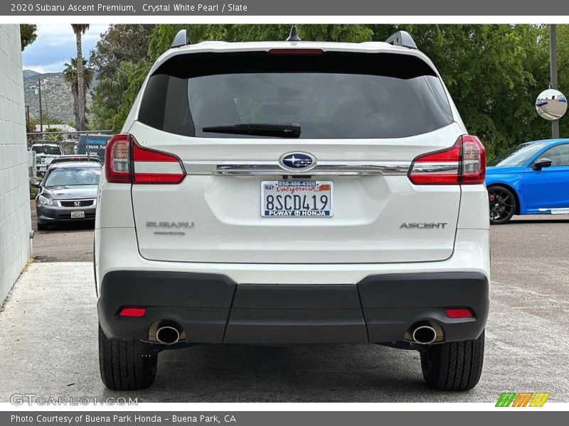 Crystal White Pearl / Slate 2020 Subaru Ascent Premium