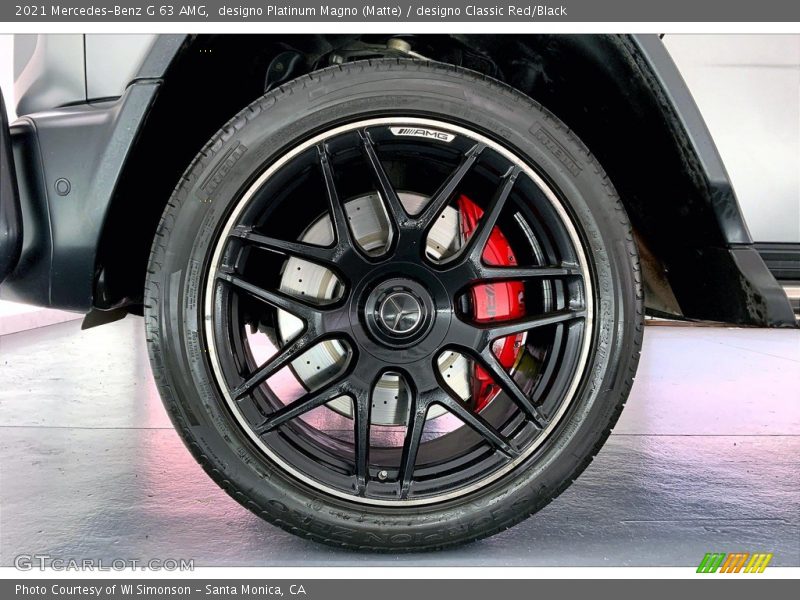 designo Platinum Magno (Matte) / designo Classic Red/Black 2021 Mercedes-Benz G 63 AMG