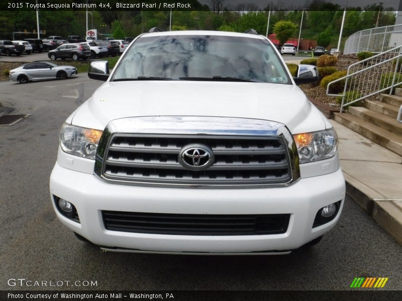 Blizzard Pearl / Red Rock 2015 Toyota Sequoia Platinum 4x4