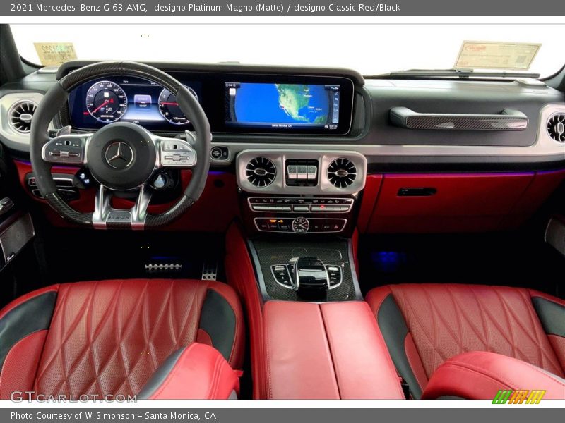 designo Platinum Magno (Matte) / designo Classic Red/Black 2021 Mercedes-Benz G 63 AMG