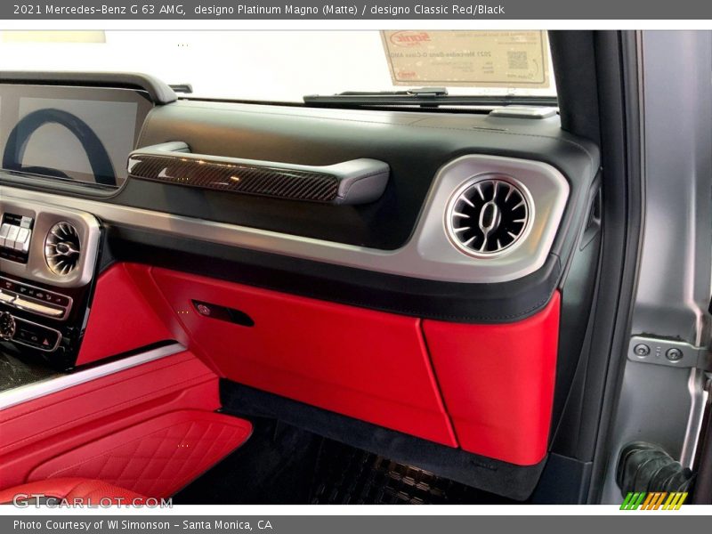 designo Platinum Magno (Matte) / designo Classic Red/Black 2021 Mercedes-Benz G 63 AMG
