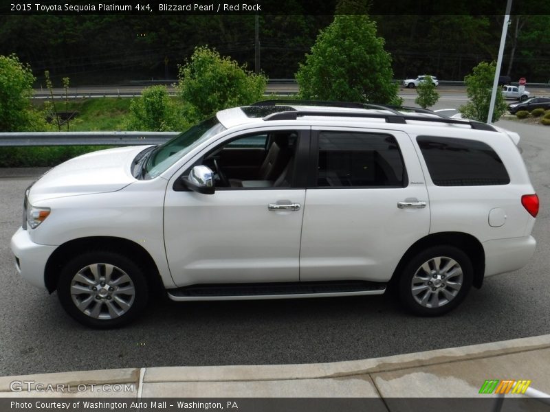 Blizzard Pearl / Red Rock 2015 Toyota Sequoia Platinum 4x4