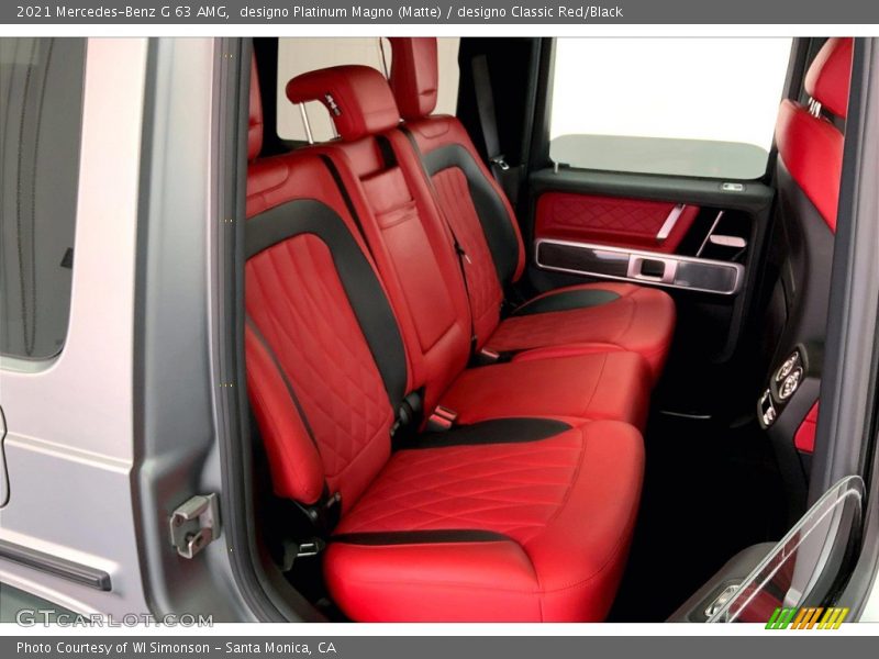 designo Platinum Magno (Matte) / designo Classic Red/Black 2021 Mercedes-Benz G 63 AMG