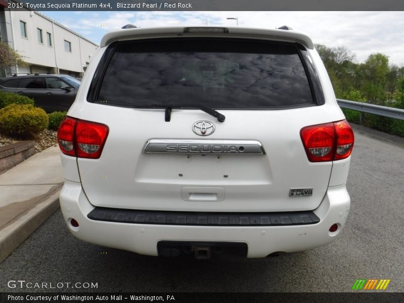 Blizzard Pearl / Red Rock 2015 Toyota Sequoia Platinum 4x4