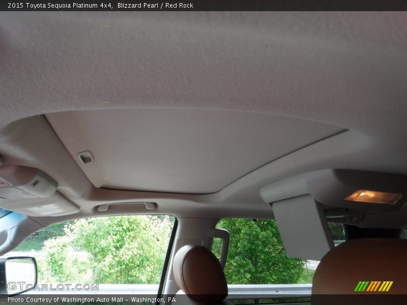 Blizzard Pearl / Red Rock 2015 Toyota Sequoia Platinum 4x4
