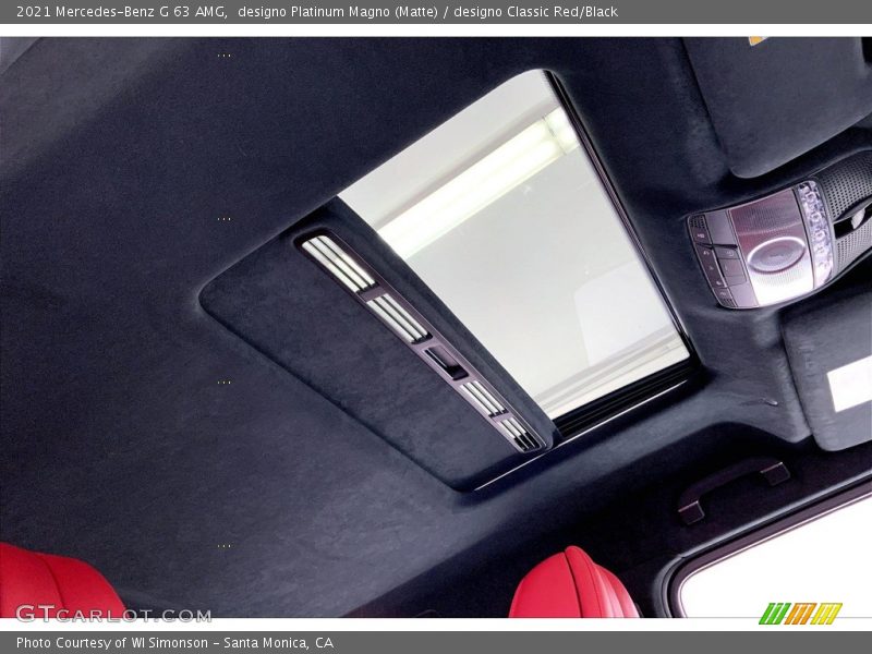 designo Platinum Magno (Matte) / designo Classic Red/Black 2021 Mercedes-Benz G 63 AMG