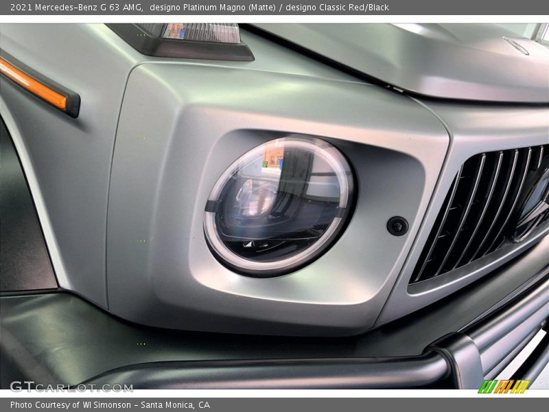 designo Platinum Magno (Matte) / designo Classic Red/Black 2021 Mercedes-Benz G 63 AMG