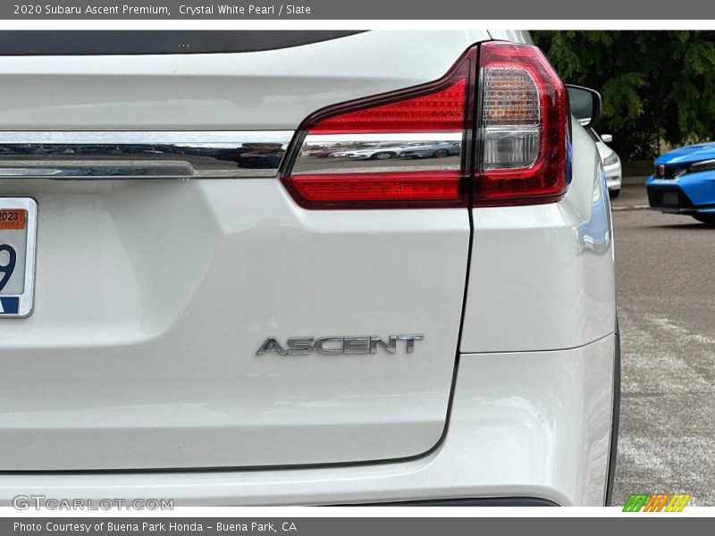 Crystal White Pearl / Slate 2020 Subaru Ascent Premium