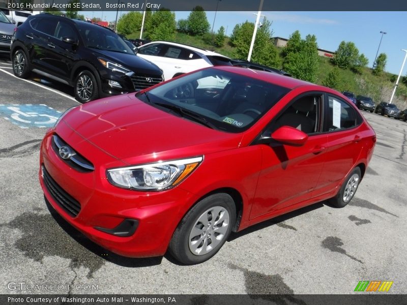 Boston Red / Gray 2016 Hyundai Accent SE Sedan