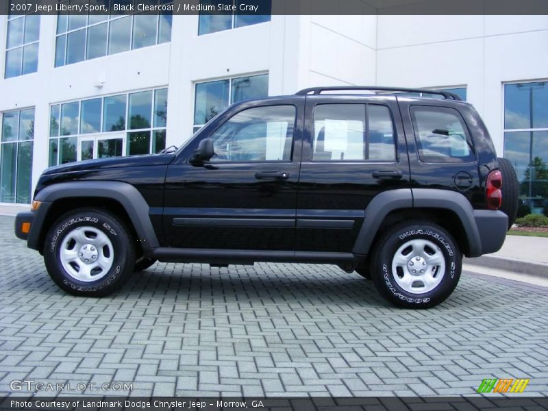 Black Clearcoat / Medium Slate Gray 2007 Jeep Liberty Sport