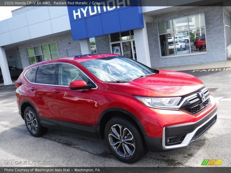 Radiant Red Metallic / Gray 2020 Honda CR-V EX AWD