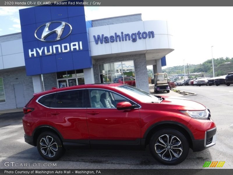Radiant Red Metallic / Gray 2020 Honda CR-V EX AWD