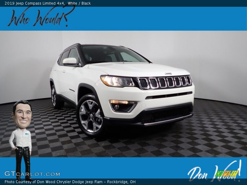 White / Black 2019 Jeep Compass Limited 4x4