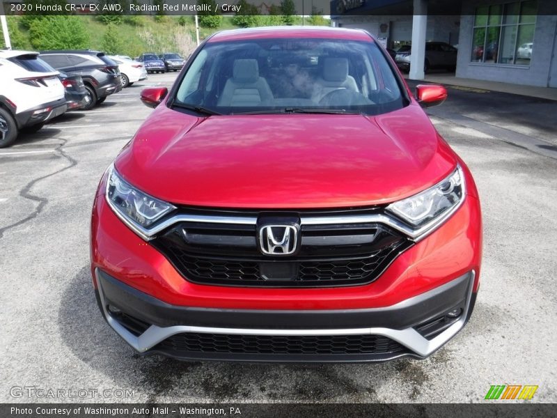 Radiant Red Metallic / Gray 2020 Honda CR-V EX AWD