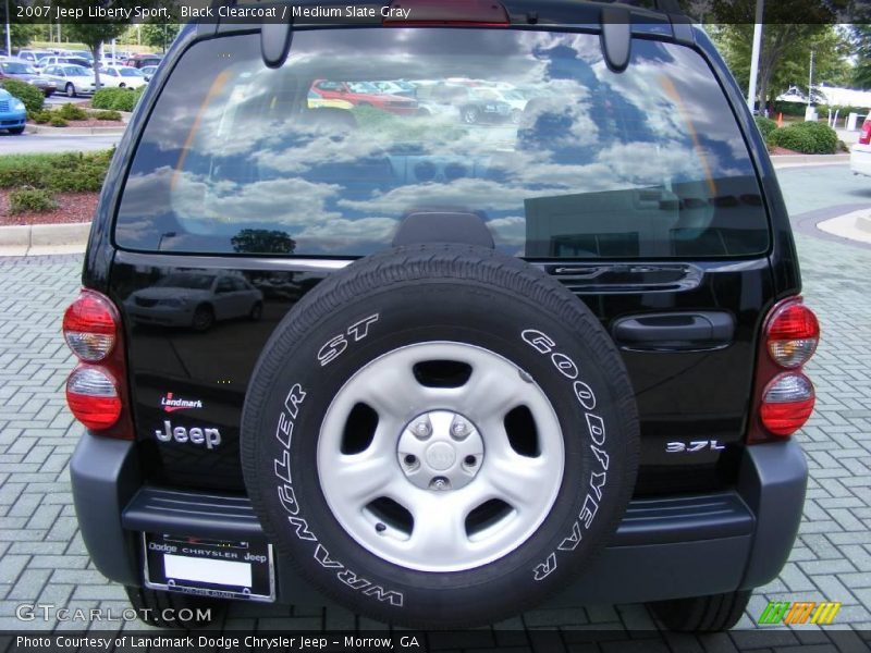 Black Clearcoat / Medium Slate Gray 2007 Jeep Liberty Sport