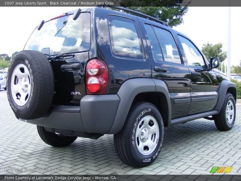 Black Clearcoat / Medium Slate Gray 2007 Jeep Liberty Sport