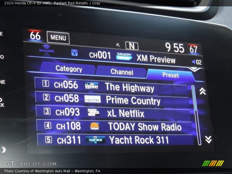 Radiant Red Metallic / Gray 2020 Honda CR-V EX AWD