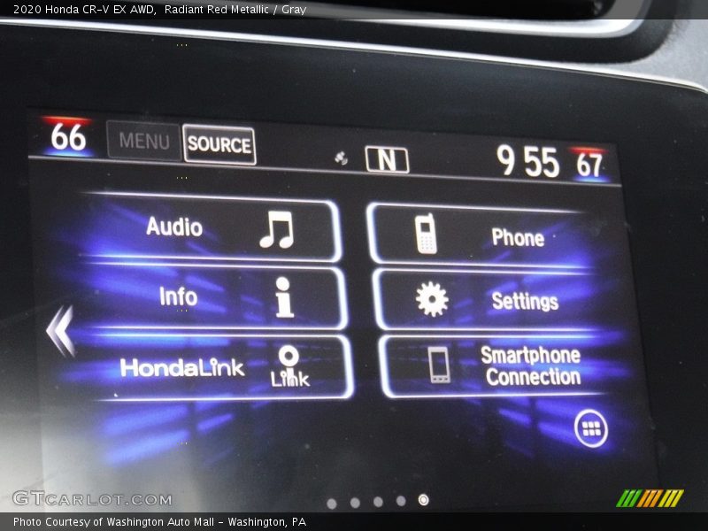 Radiant Red Metallic / Gray 2020 Honda CR-V EX AWD