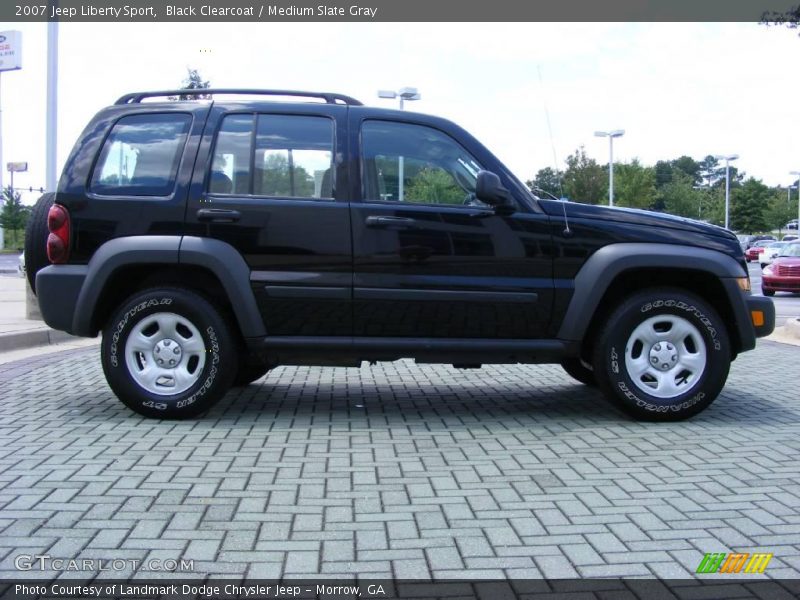 Black Clearcoat / Medium Slate Gray 2007 Jeep Liberty Sport