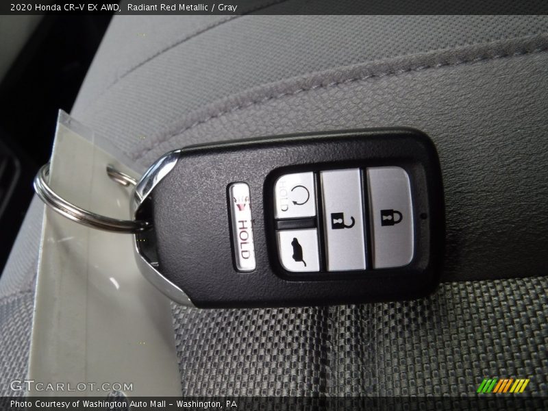Radiant Red Metallic / Gray 2020 Honda CR-V EX AWD