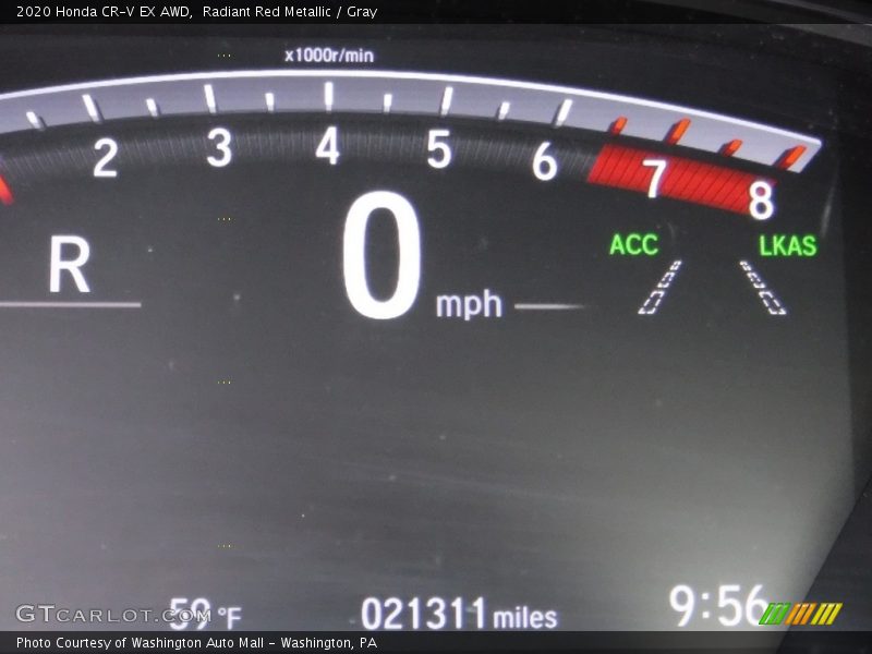 Radiant Red Metallic / Gray 2020 Honda CR-V EX AWD