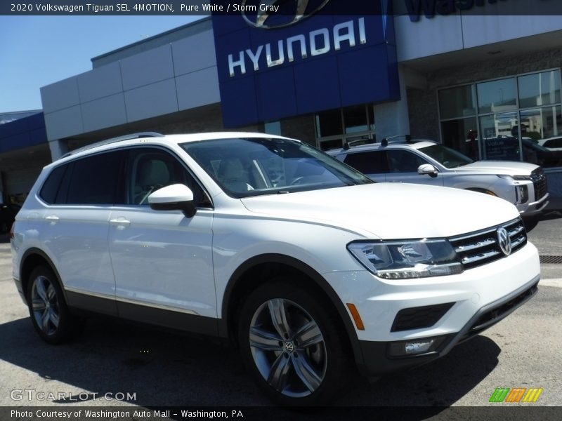 Pure White / Storm Gray 2020 Volkswagen Tiguan SEL 4MOTION