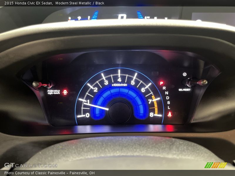 Modern Steel Metallic / Black 2015 Honda Civic EX Sedan