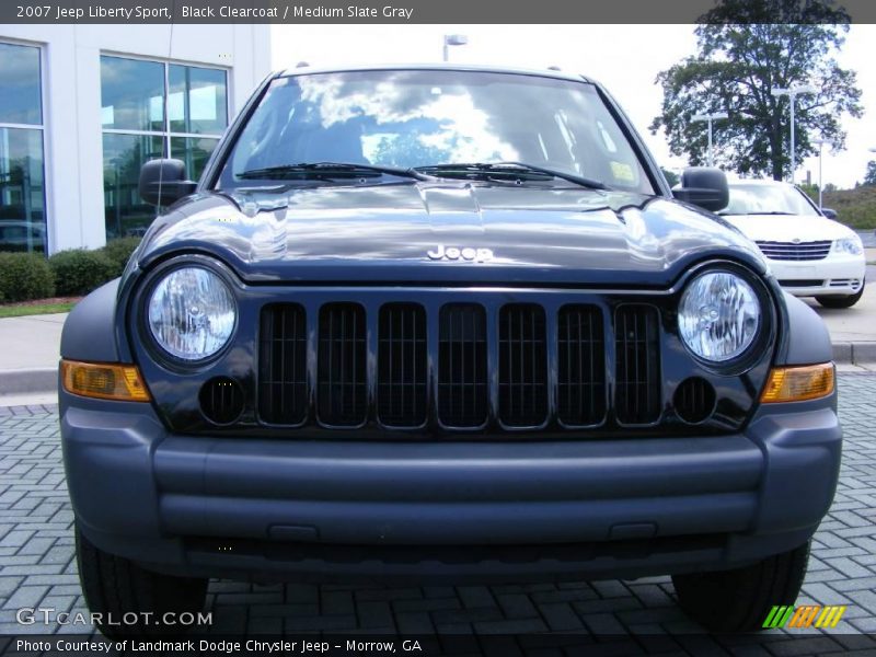 Black Clearcoat / Medium Slate Gray 2007 Jeep Liberty Sport