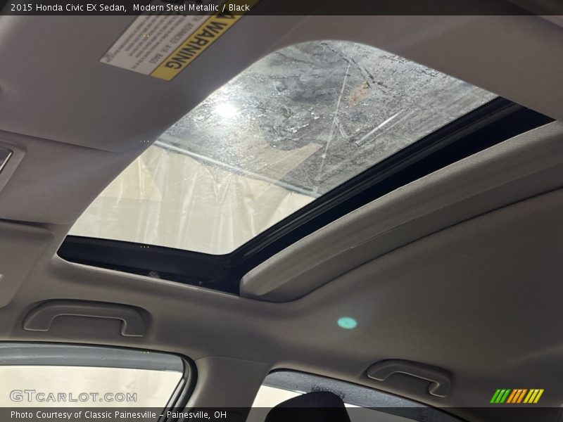Modern Steel Metallic / Black 2015 Honda Civic EX Sedan