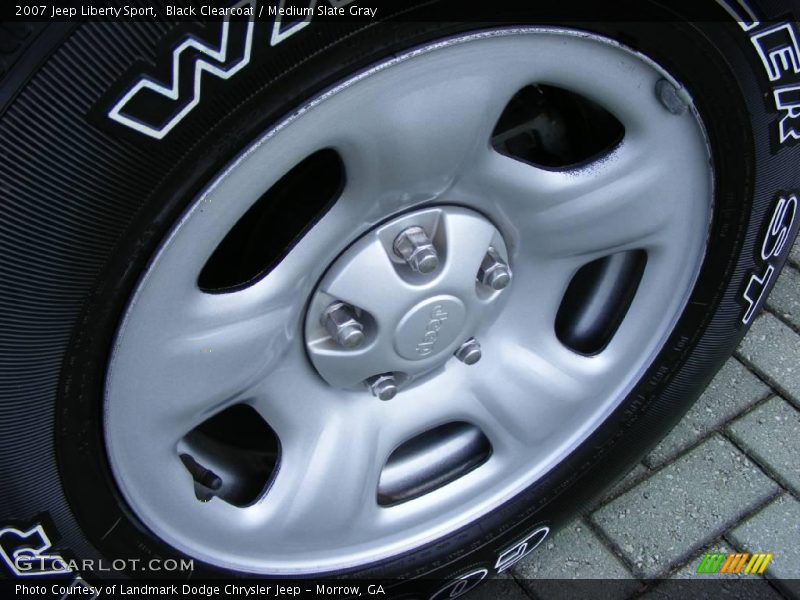 Black Clearcoat / Medium Slate Gray 2007 Jeep Liberty Sport