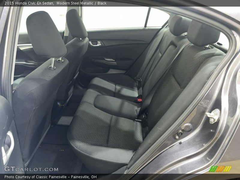 Modern Steel Metallic / Black 2015 Honda Civic EX Sedan