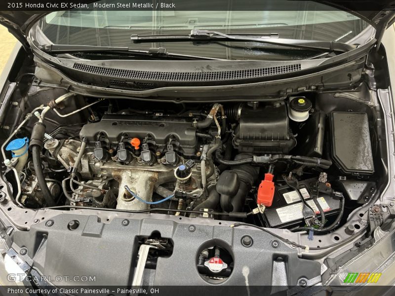 Modern Steel Metallic / Black 2015 Honda Civic EX Sedan