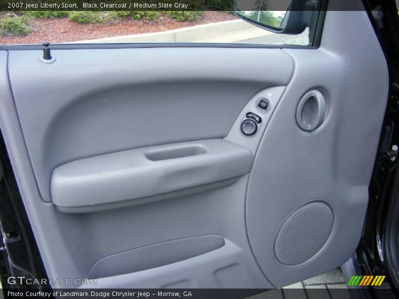 Black Clearcoat / Medium Slate Gray 2007 Jeep Liberty Sport
