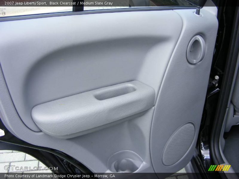 Black Clearcoat / Medium Slate Gray 2007 Jeep Liberty Sport