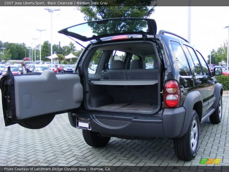 Black Clearcoat / Medium Slate Gray 2007 Jeep Liberty Sport