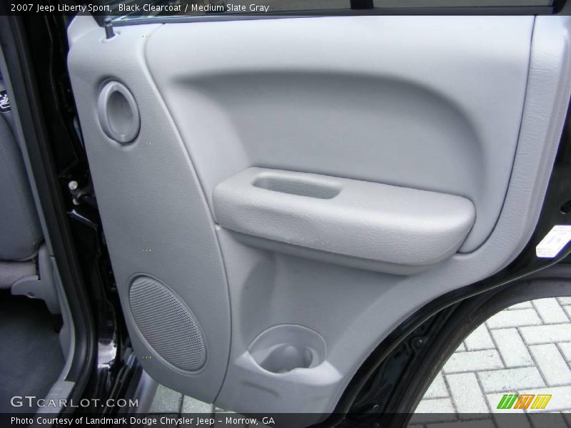 Black Clearcoat / Medium Slate Gray 2007 Jeep Liberty Sport