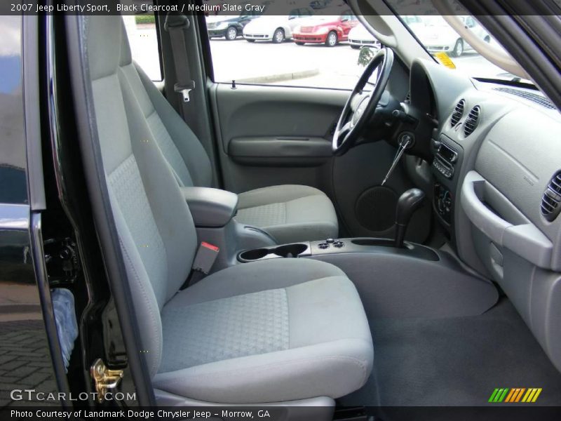 Black Clearcoat / Medium Slate Gray 2007 Jeep Liberty Sport