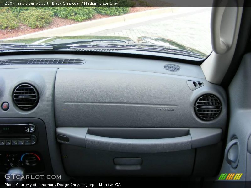 Black Clearcoat / Medium Slate Gray 2007 Jeep Liberty Sport