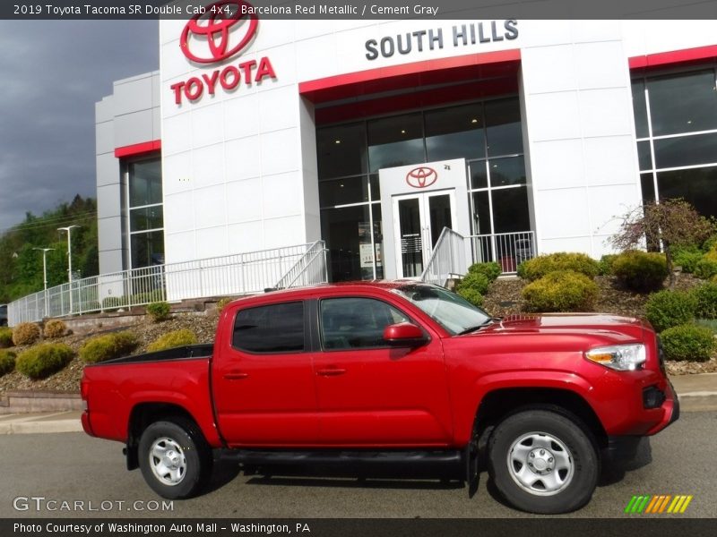 Barcelona Red Metallic / Cement Gray 2019 Toyota Tacoma SR Double Cab 4x4