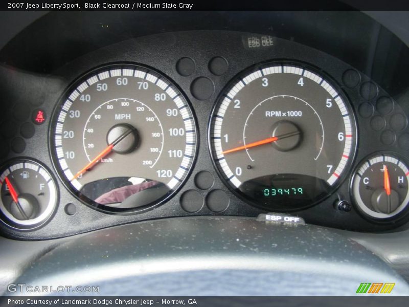 Black Clearcoat / Medium Slate Gray 2007 Jeep Liberty Sport