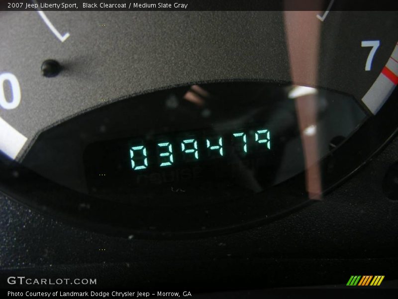 Black Clearcoat / Medium Slate Gray 2007 Jeep Liberty Sport