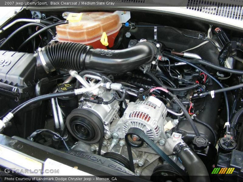 Black Clearcoat / Medium Slate Gray 2007 Jeep Liberty Sport
