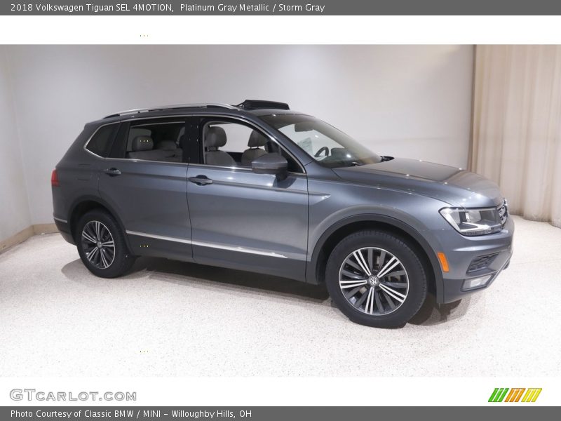 Platinum Gray Metallic / Storm Gray 2018 Volkswagen Tiguan SEL 4MOTION