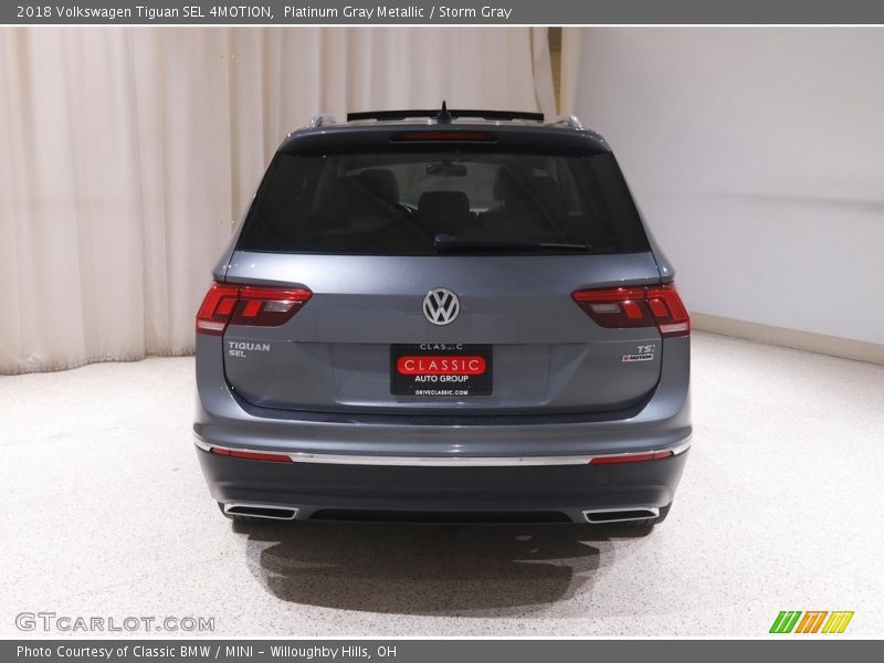 Platinum Gray Metallic / Storm Gray 2018 Volkswagen Tiguan SEL 4MOTION